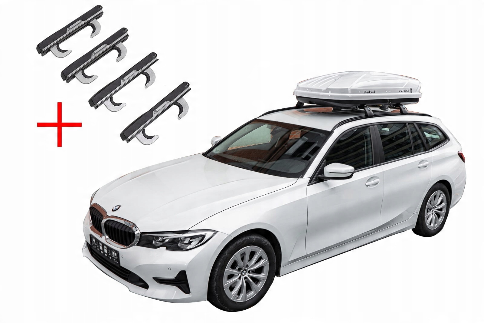 

Box Dachowy Bagażnik Kufer 450L Model Madrid Biały
