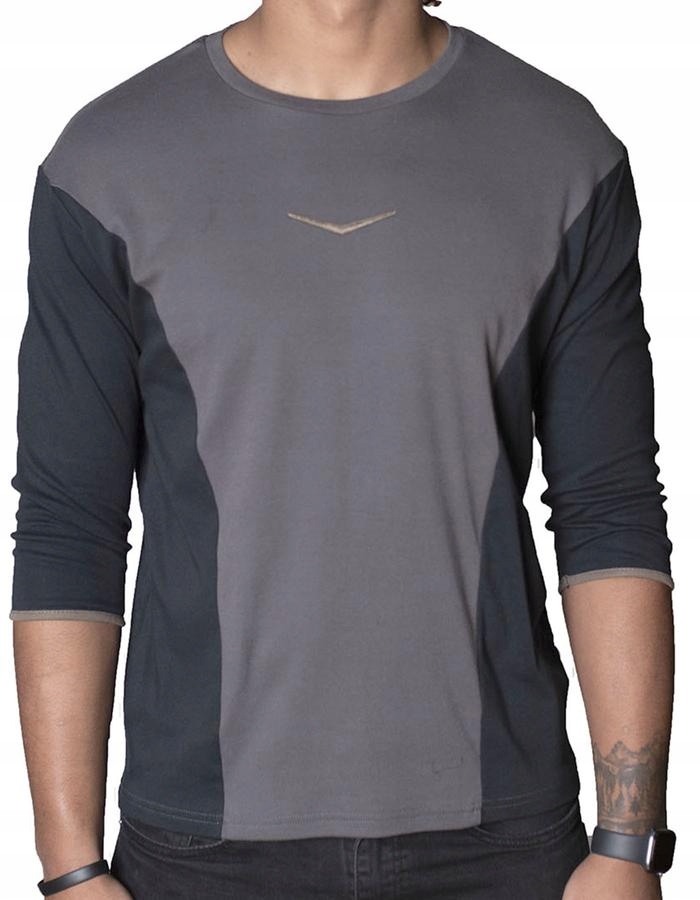 

Szara koszulka rękaw 3/4 Spear Apparel M