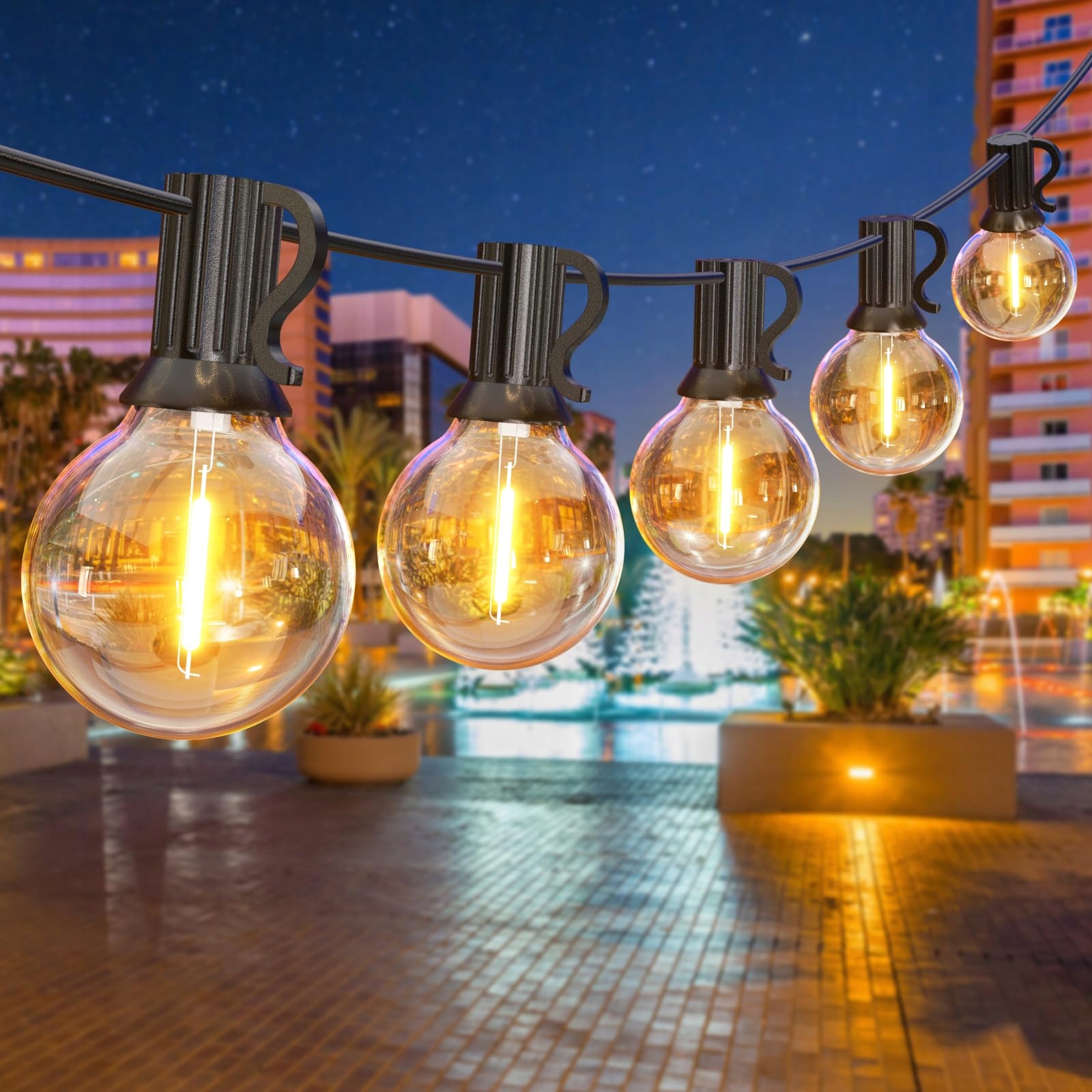 GPATIO LAMPKI ZEWNTRZNE OŚWIETLENIE SOLARNE ŁAŃCUCH KULE LED 18M — miniatura 2