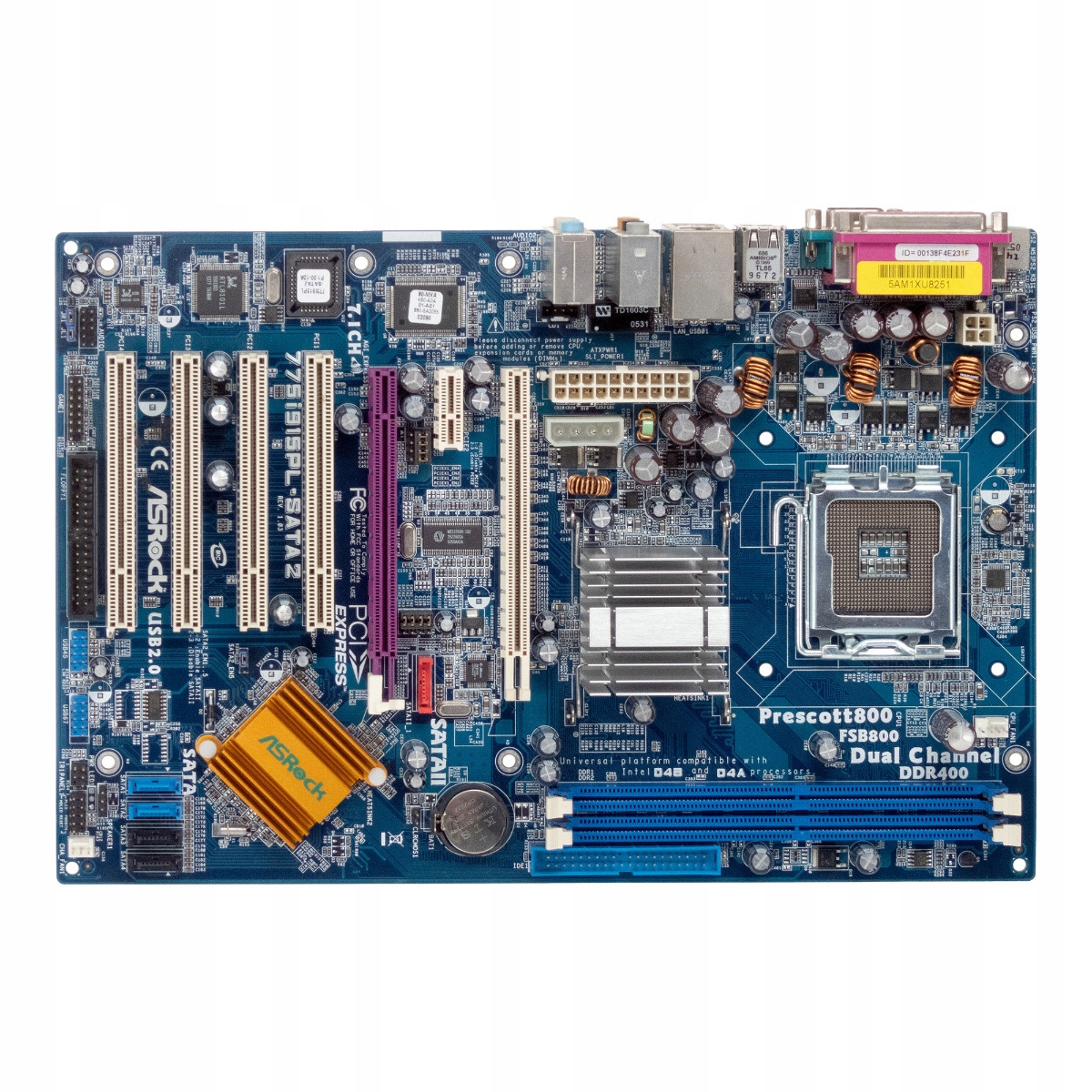 Asrock 775i915PL-SATA2 Rev. 1.03 LGA775 Ddr PCIe Atx