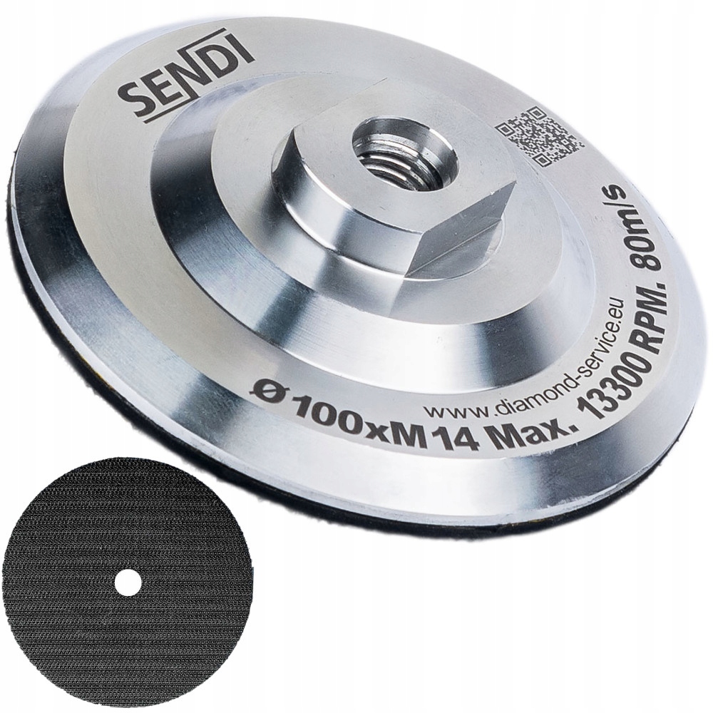 

Adapter na rzep aluminiowy twardy 100mm M14 Sendi