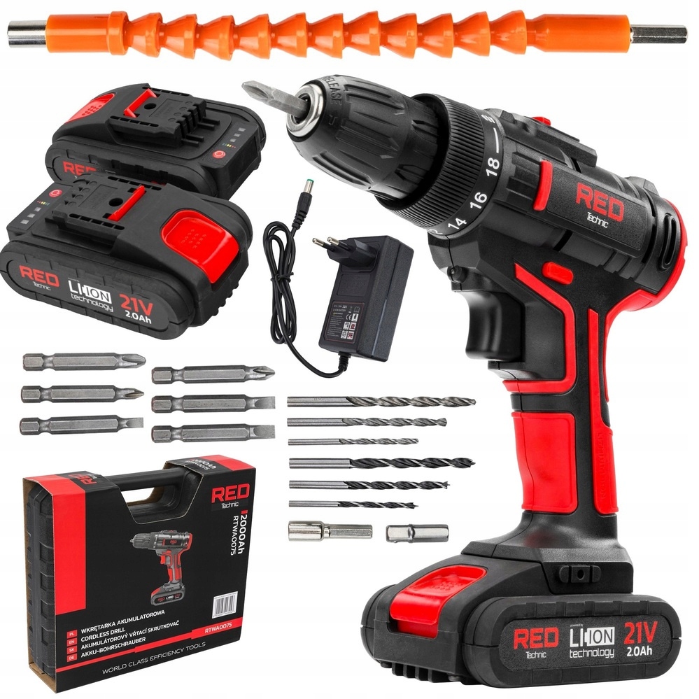 Akumulatorowa Wiertarko-wkrętarka 21V 2 Akumulatory Ładowarka