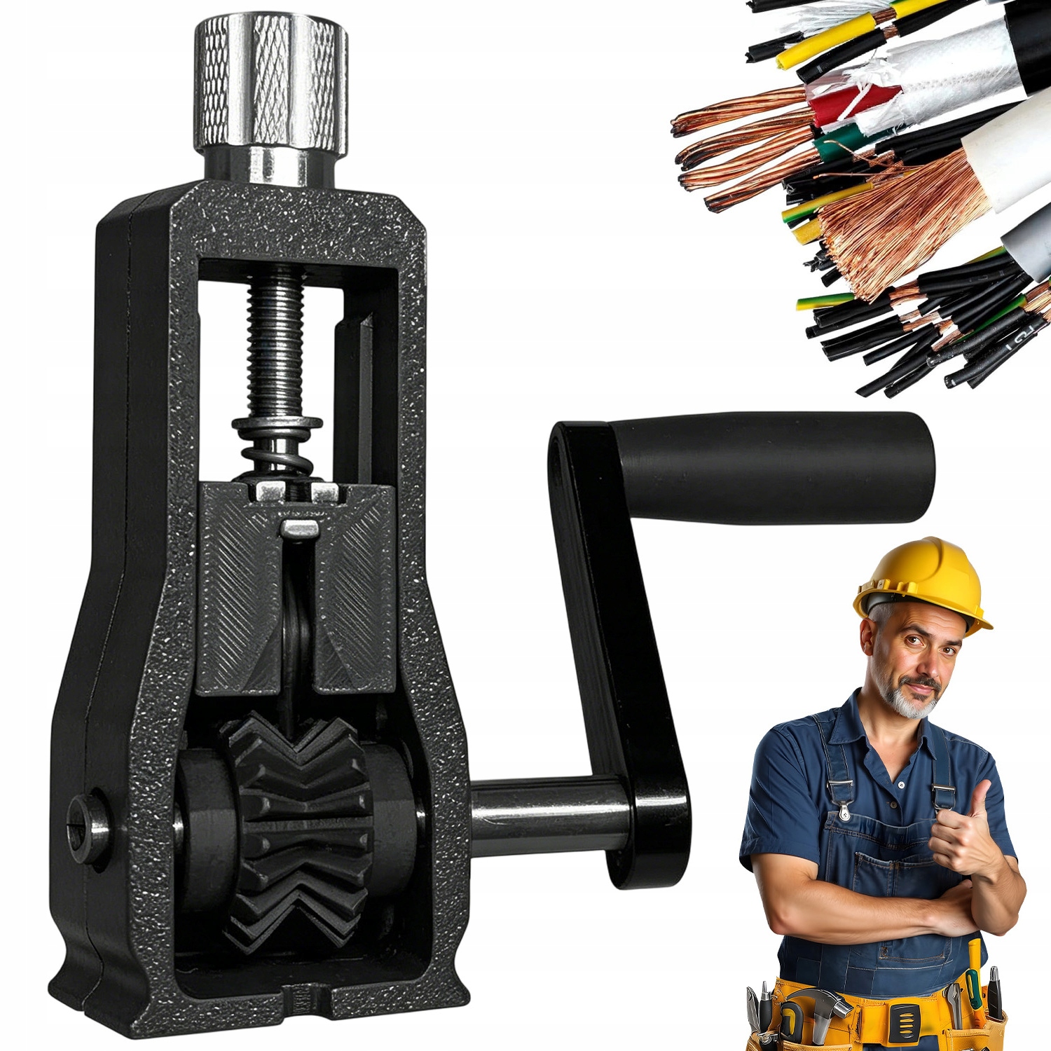 Stroj Na Loupání Kabelů 2 MM – 20 MM, Regulovatelný Tlak, Černý, Ruční