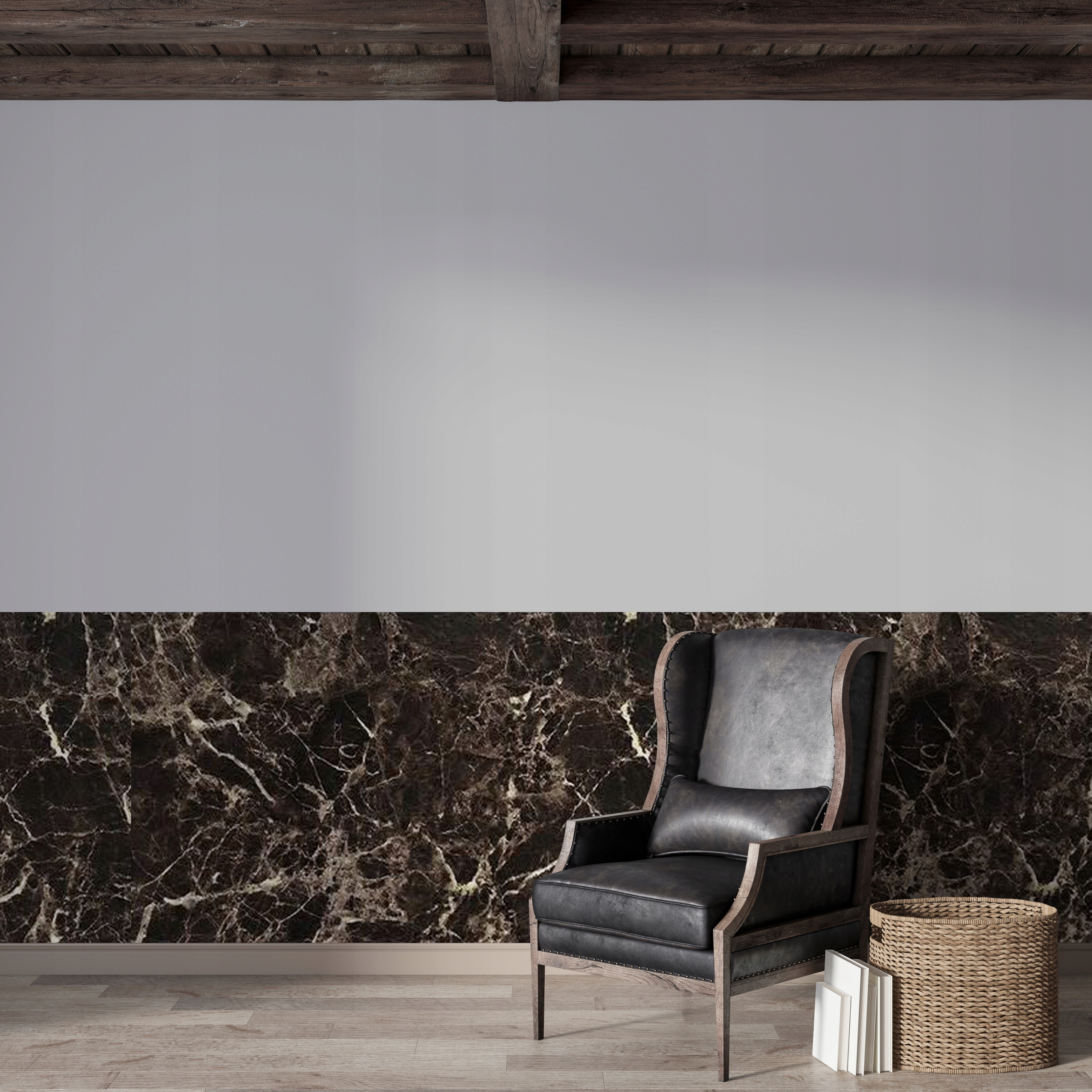 Samolepicí panel na stěnu – Mramor Dark Emperador efekt 120 × 280 cm