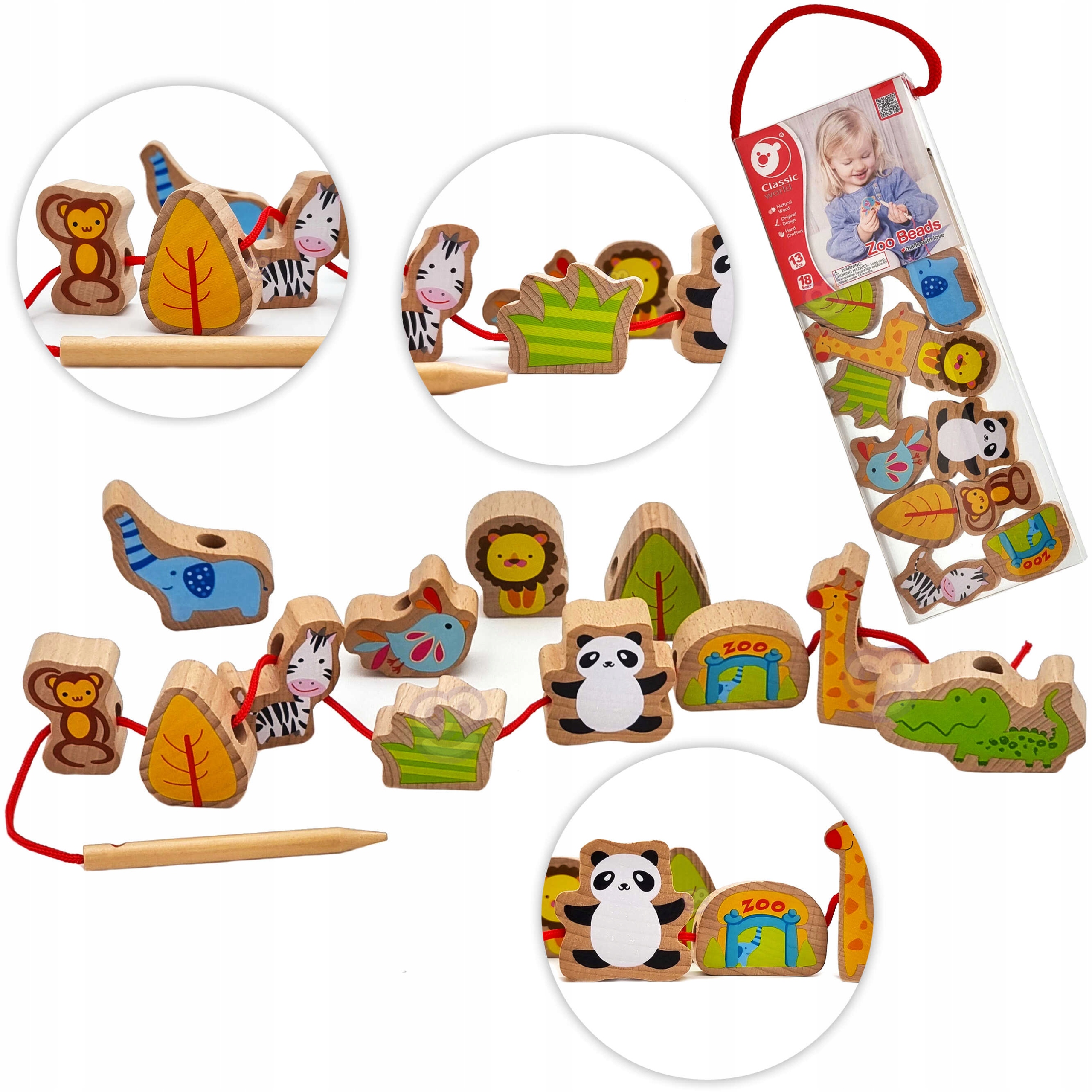 NAWLEKANKA KLOCKI MONTESSORI ZOO EDU CLASSIC WORLD Bohater brak