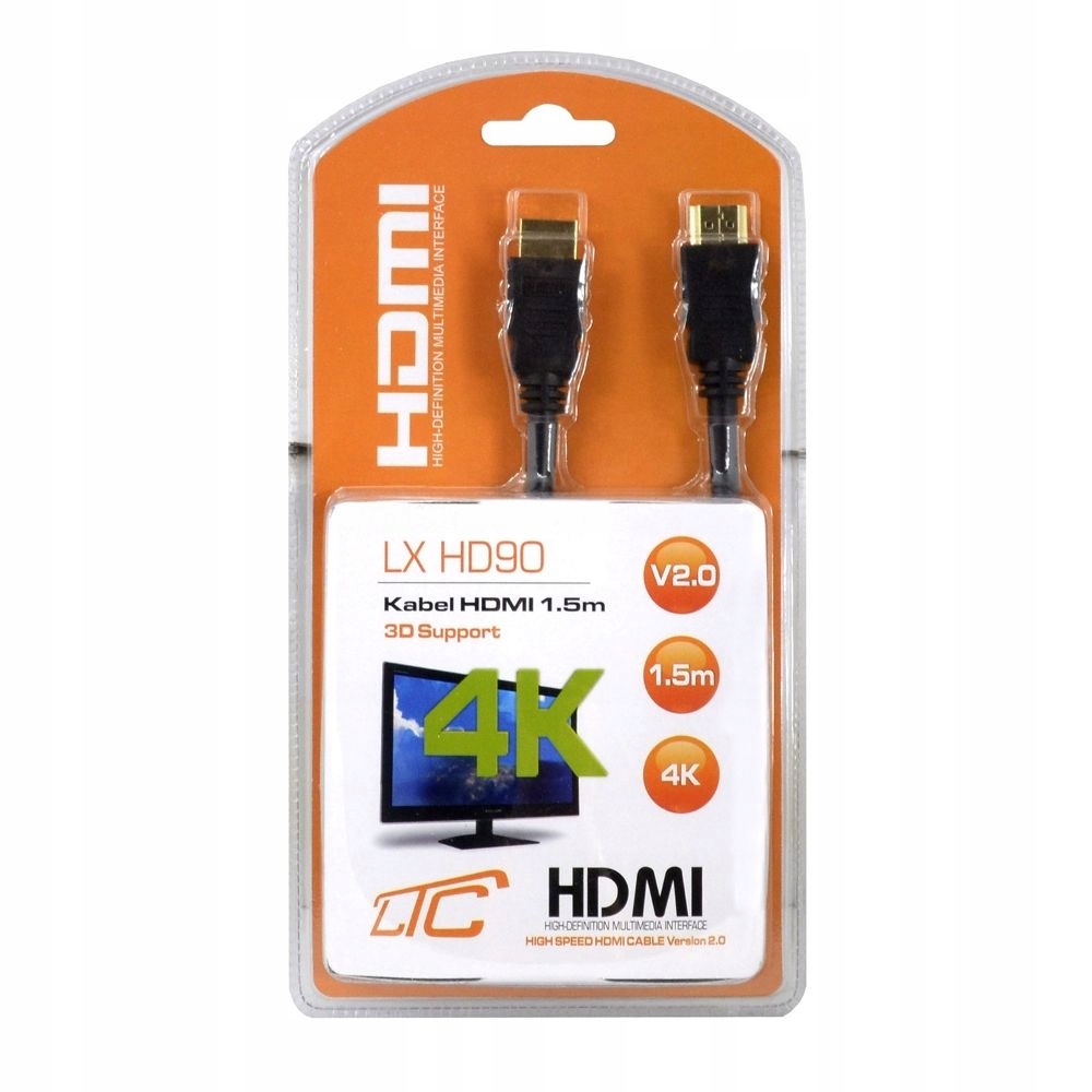 Kabel HDMI 2.0 UHD 2160P 4K/60Hz 3D 48bit 1.5m