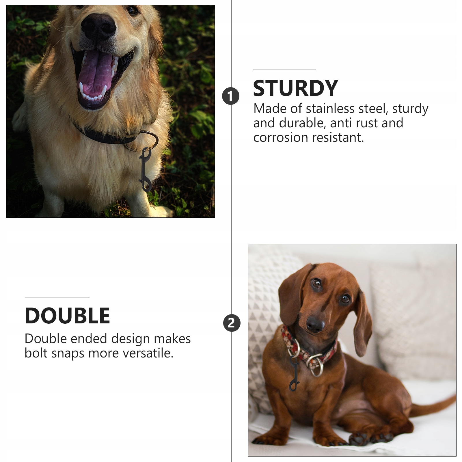 2 SZT. DWUSTRONNY HACZYK SPUSTOWY KLIPS ZATRZASKOWY HACZYK Marka bez marki