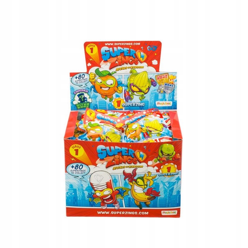 SUPERZINGS SERIA 1 PUDEŁKO Z FIGURKAMI BOX 50 SZT Marka Magicbox