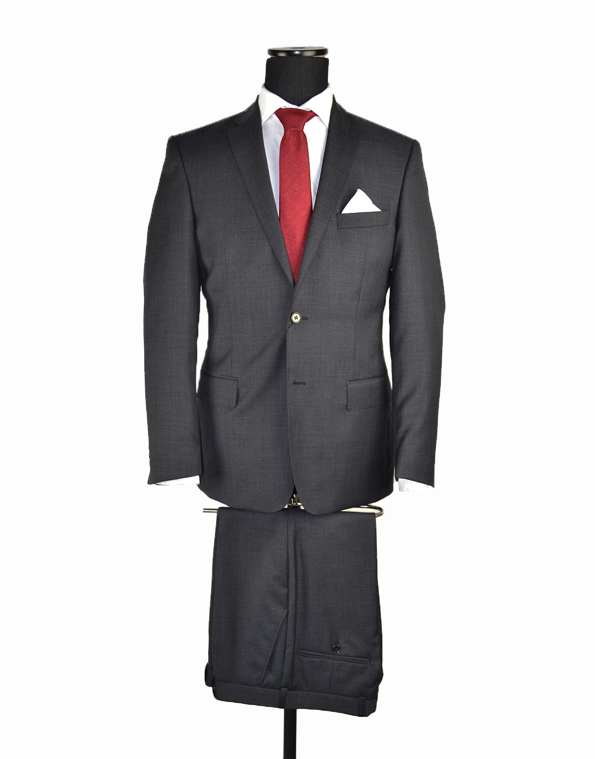 Pánský jednořadý šedý oblek Regular 182/96/82