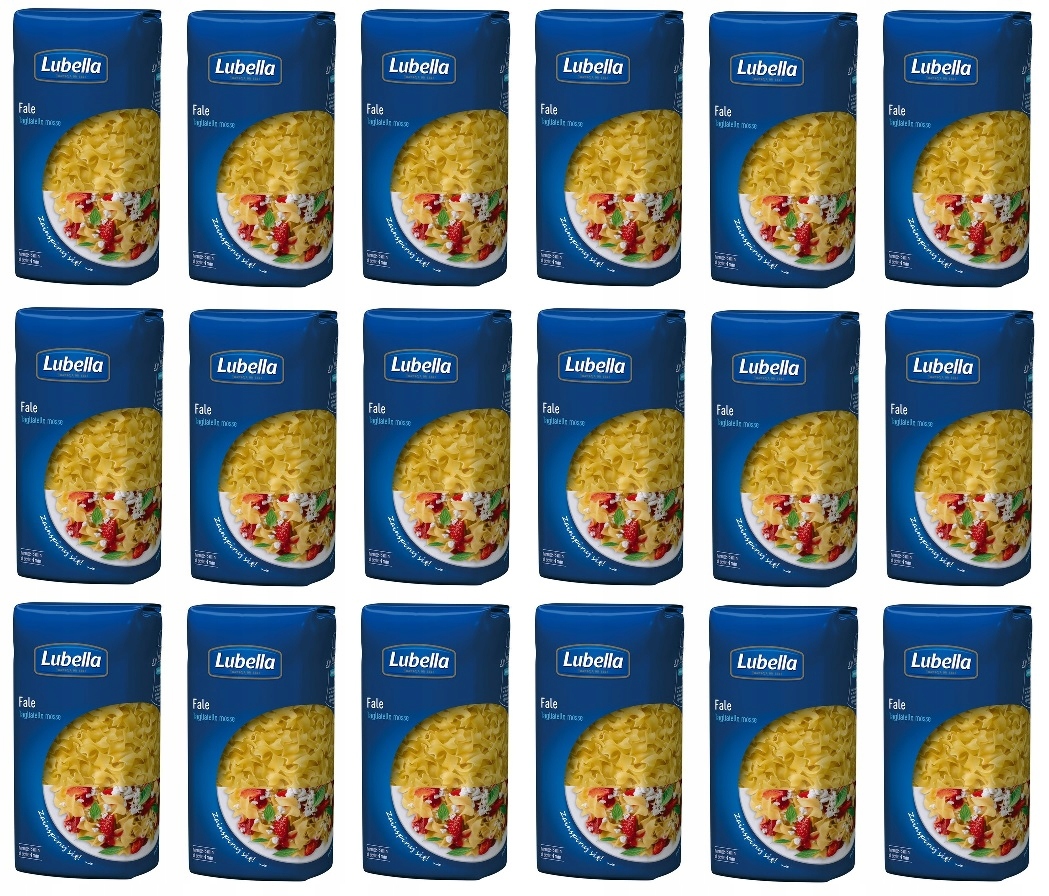 18x 400g Lubella Tagliatelle Mosse Makaron Fale Karton