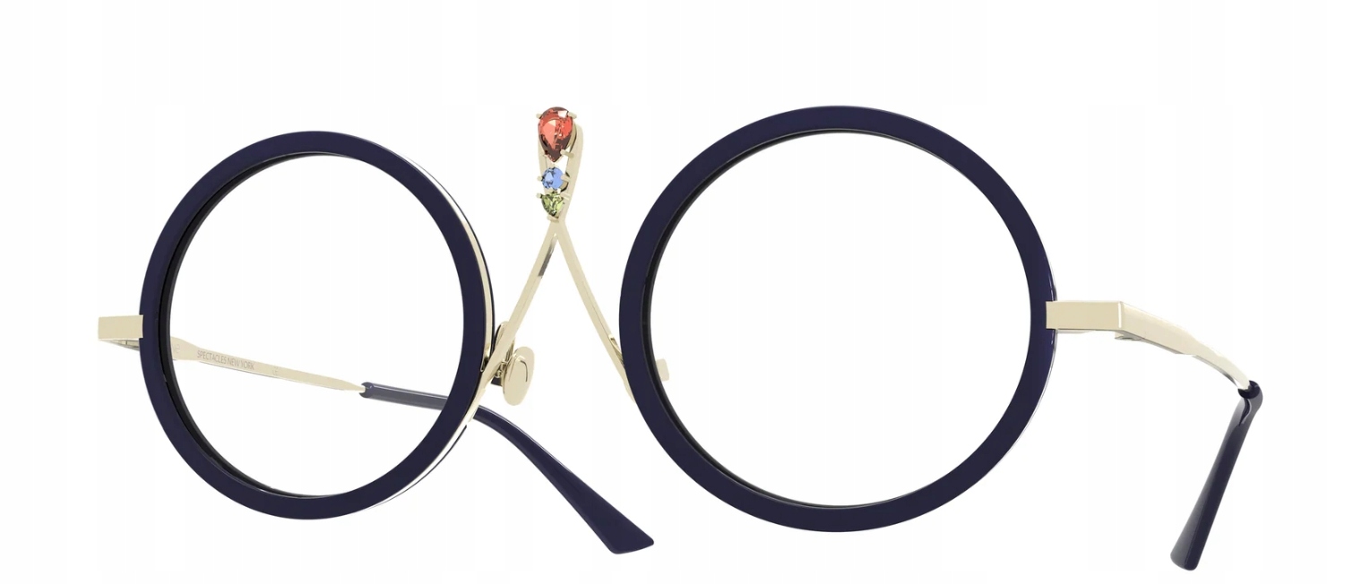 Oprawki Okulary Gamine Nyc Tyrian Blue Tulum TLM.10GD Okrągłe Damskie