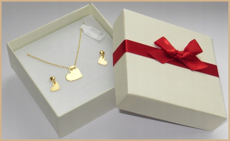 

Komplet biżuterii Serce Serca Serduszko srebro 925