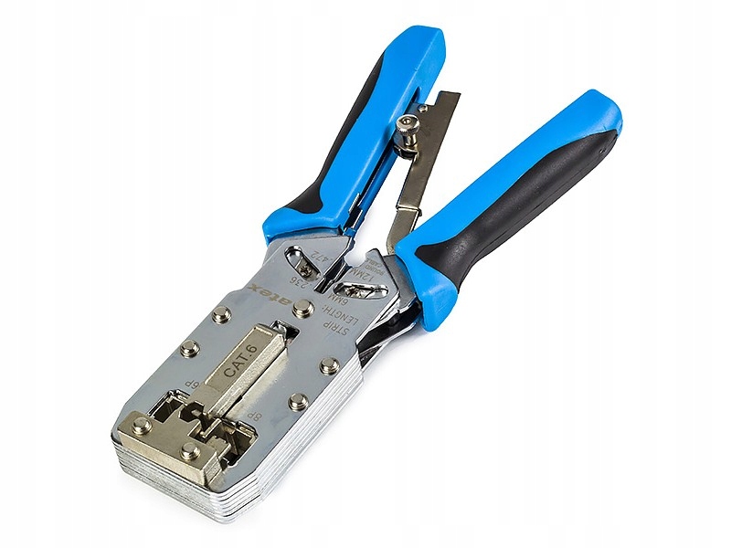 Zaciskarka złączy modularnych 6p4c 6p6c RJ11 RJ12 8p8c RJ45 czołowa