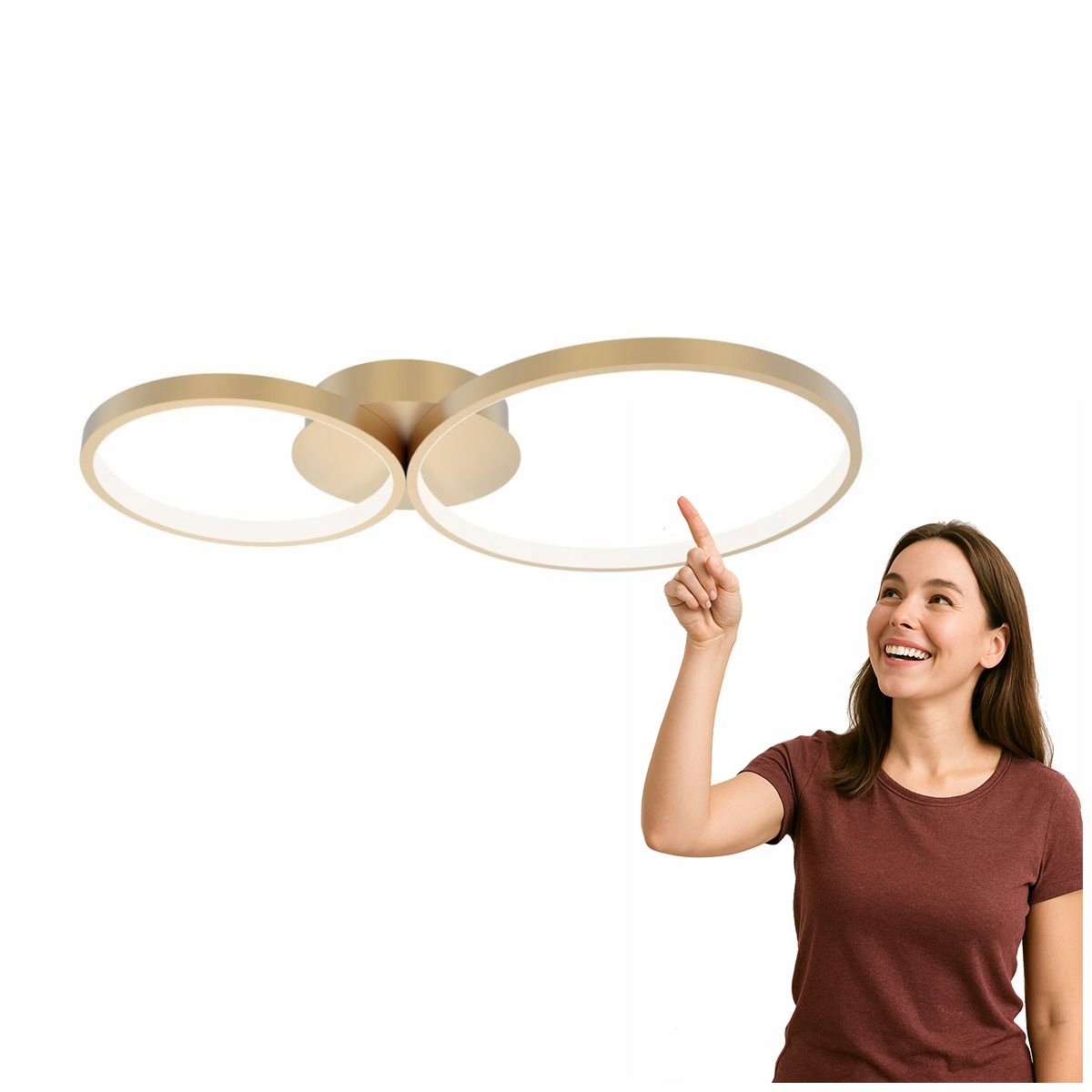 Stropná Led lampa 30W Moderna Maver Zlatá Italux