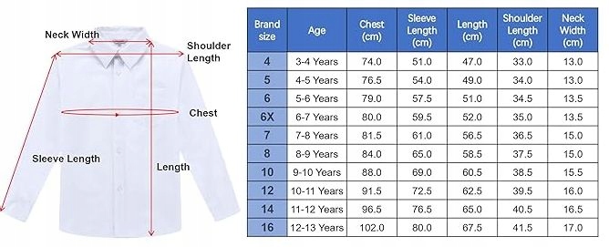 ZESTAW 2x KOSZULA CHŁOPIĘCA BIAŁA DŁUGI RĘKAW – 2 pak ROZMIAR 140 Rozmiar (new) 140 (135 - 140 cm)
