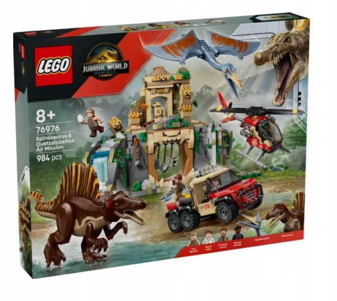 Lego 76976 Jurský Svět – Letecká Mise S Kecalkoatlem A Spinosaurem