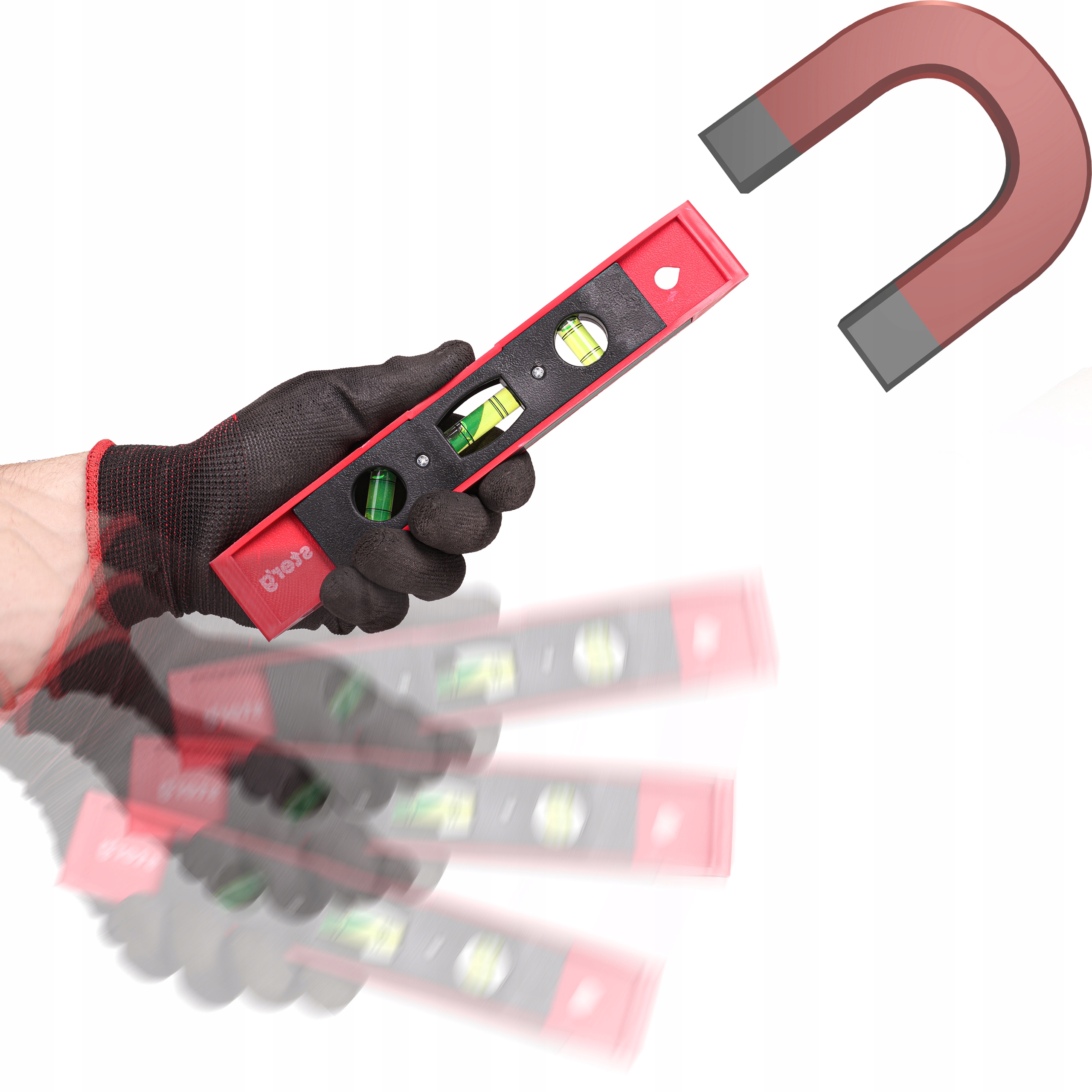 Poziomica z MAGNESEM 23 cm MAŁA TORPEDO OCZKO Długość 230 m