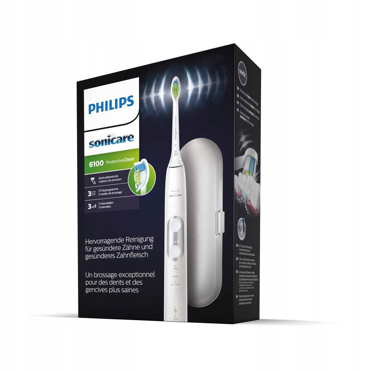 SONICKÝ KARTÁČEK PHILIPS SONICARE 6100 PROTECTIVE CLEAN PRO ZUBY BÍLÝ Model ProtectiveClean 6100