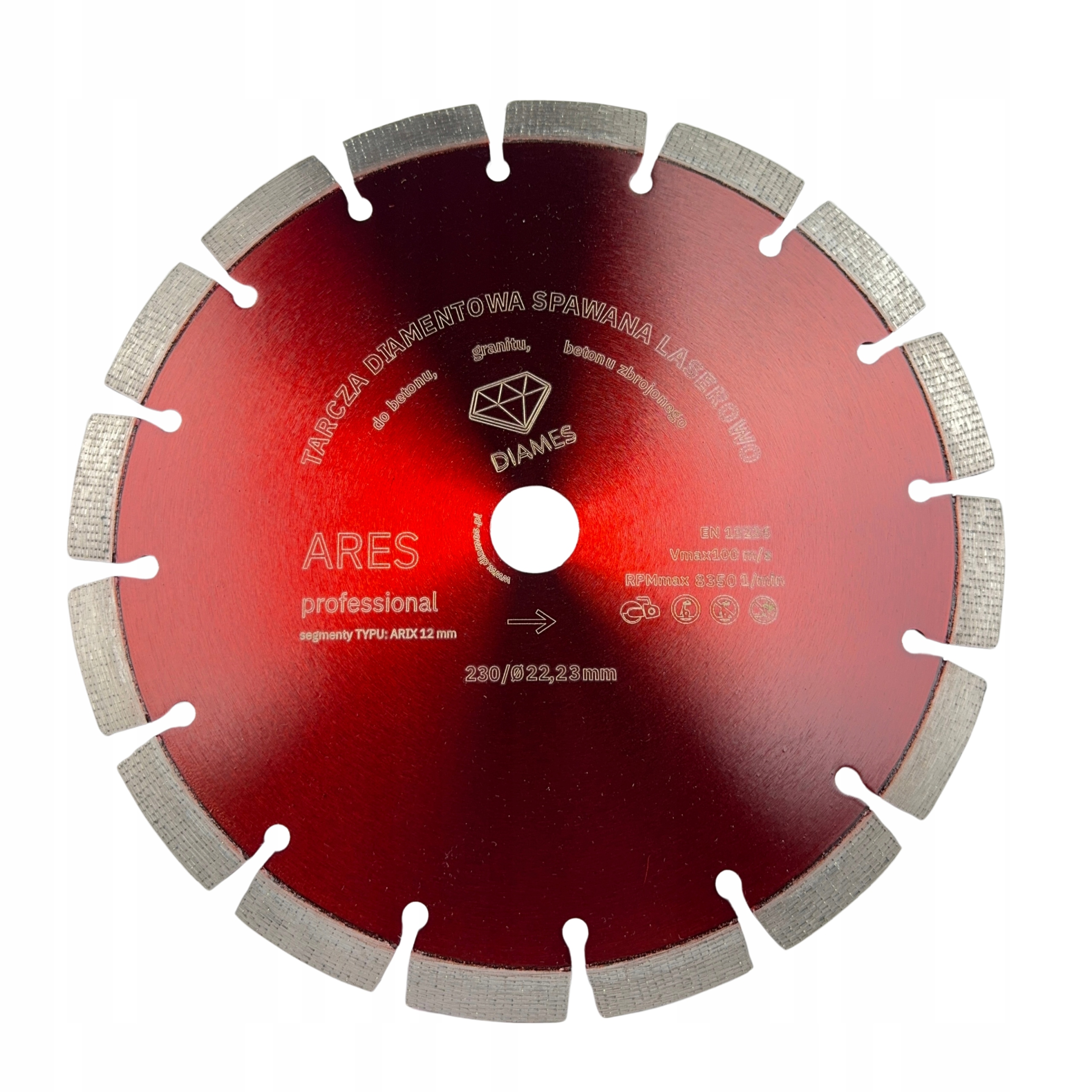 Diames Diamantový Kotouč Ares Železobeton Granit 230 Polohovatelný Diam