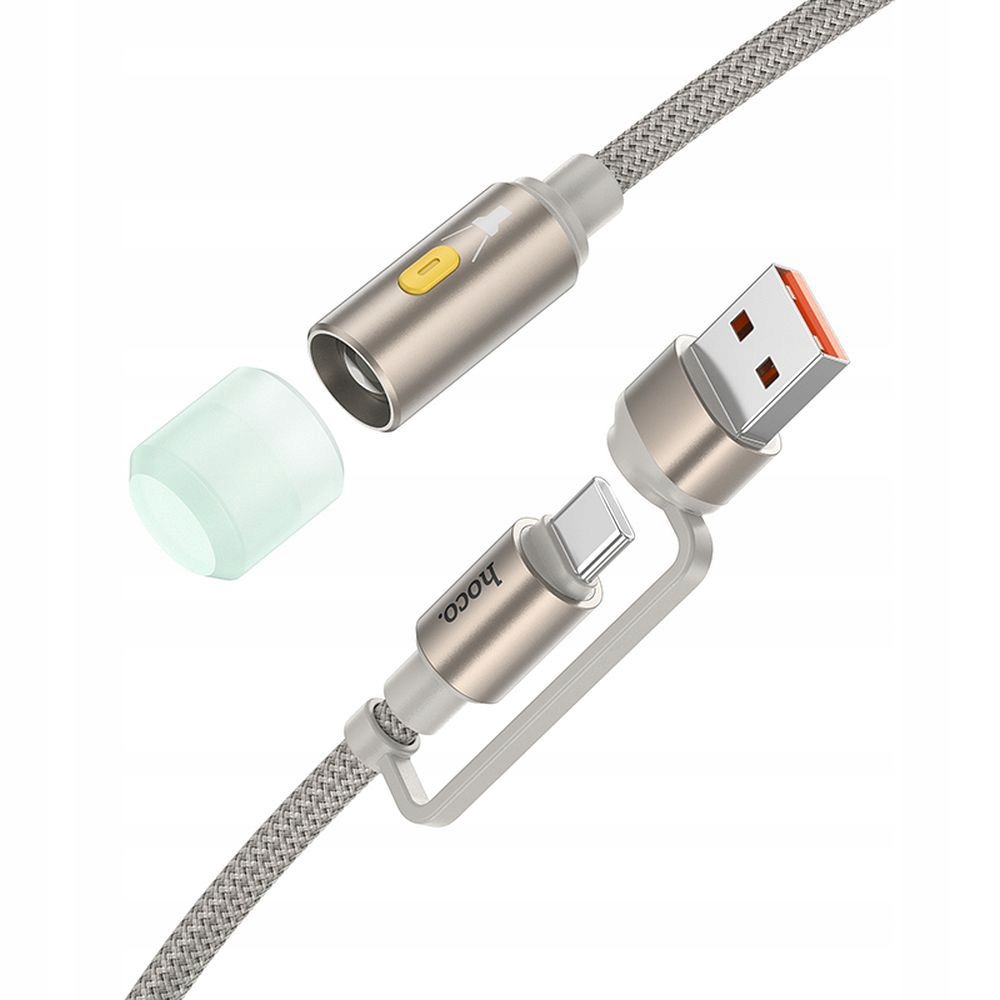 Hoco kabel Usb A Typ C do Led light UA38C złoty