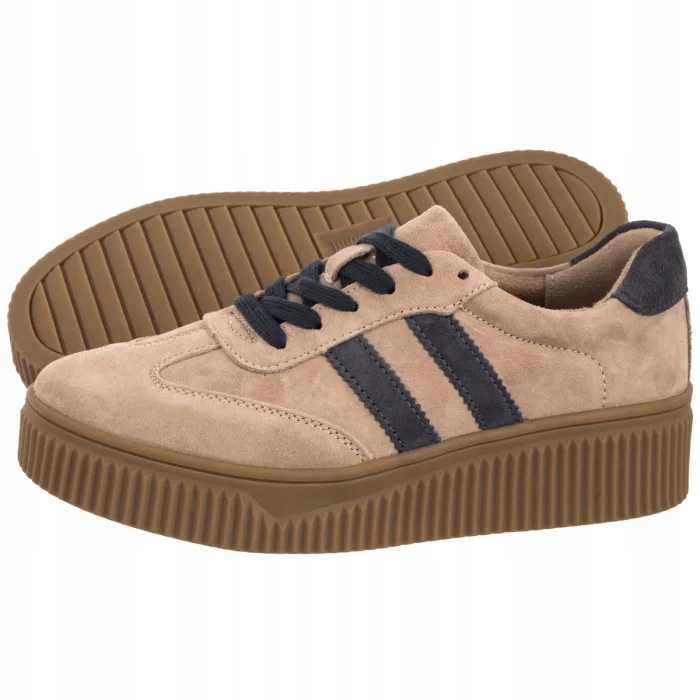 Kožené dámské tenisky Filippo Béžová/šedá DP6776/25 Beige