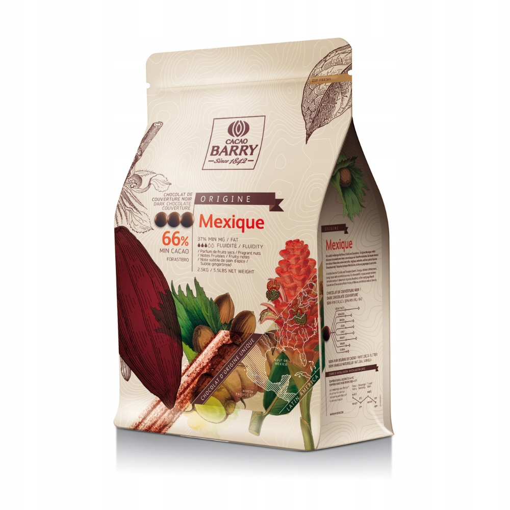 Levně Cacao Barry tmavá čokoláda Mexico 2,5 kg