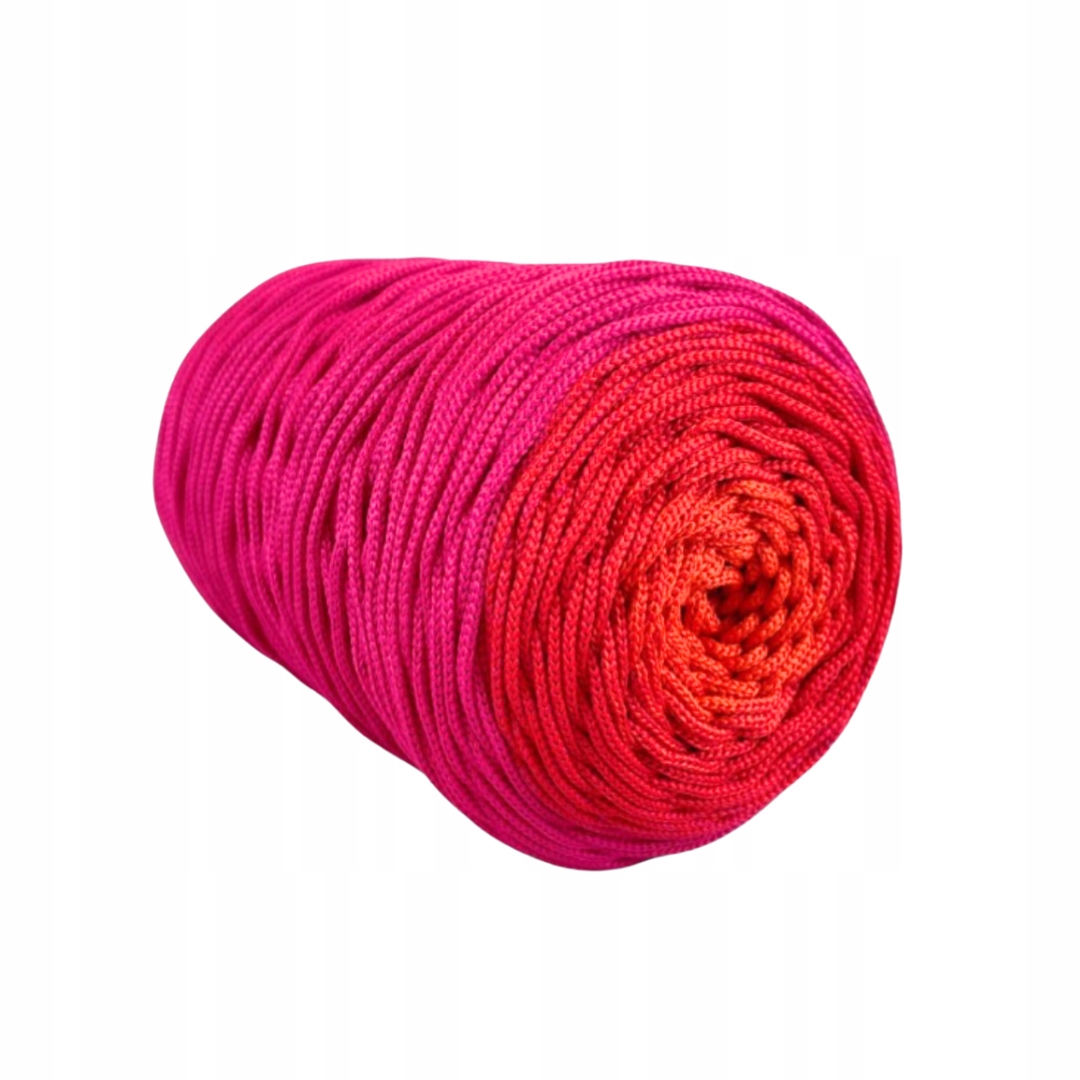 Polyesterová šňůra Ombre fuchsiová/červená/mrkvová 3 mm – 260 m