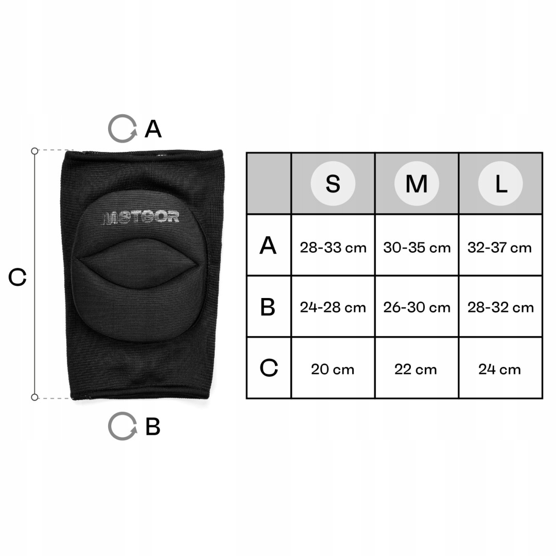 NAKOLANNIKI OCHRANIACZE SIATKARSKIE METEOR R. L Obwód pod kolanem 28 cm