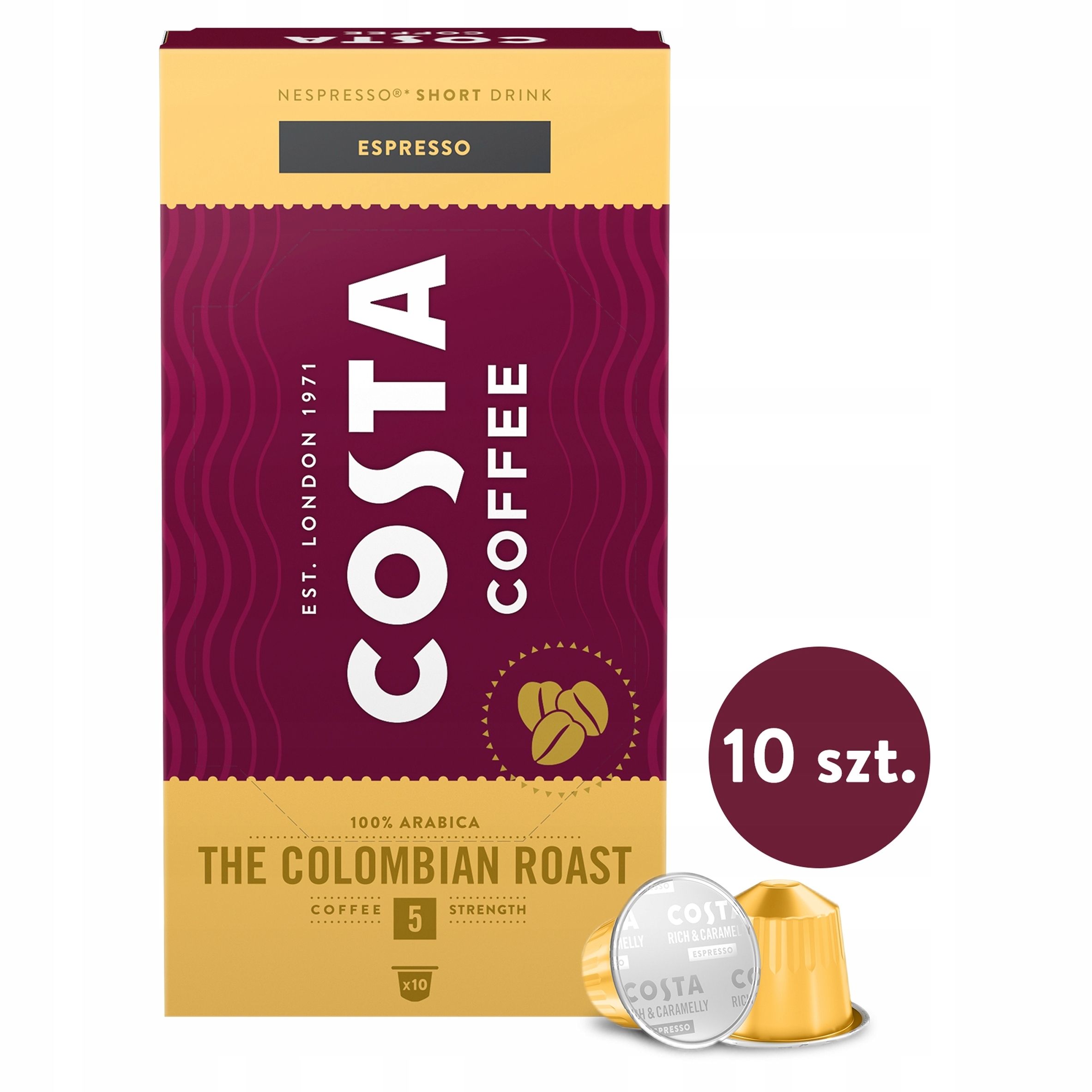 Kawa do NESPRESSO COSTA Colombian 10 kapsułek Marka Costa Coffee