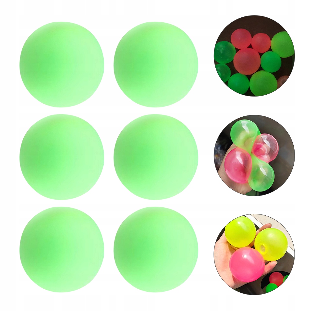 ŚWIETLONY BALON POWIETRZNY 6 SZT Materiał inny