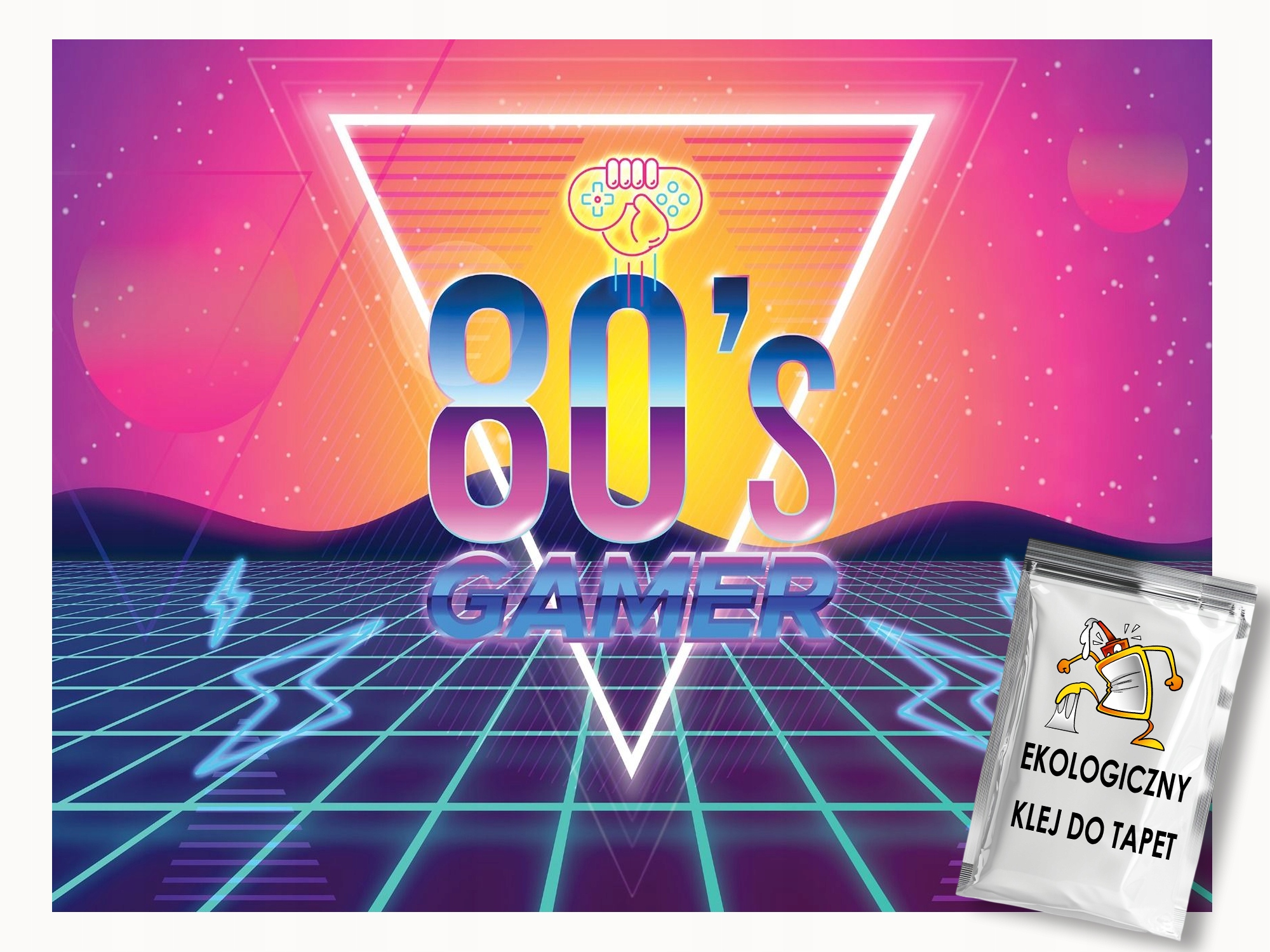 Fototapeta Flizelina 80`S Gamer Retro Neon Synthwave Gaming 250x175 lepidlo