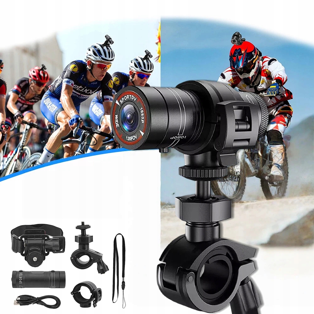 Voděodolná Sportovní Kamera 1080P, Full Hd Cyklistická Kamera