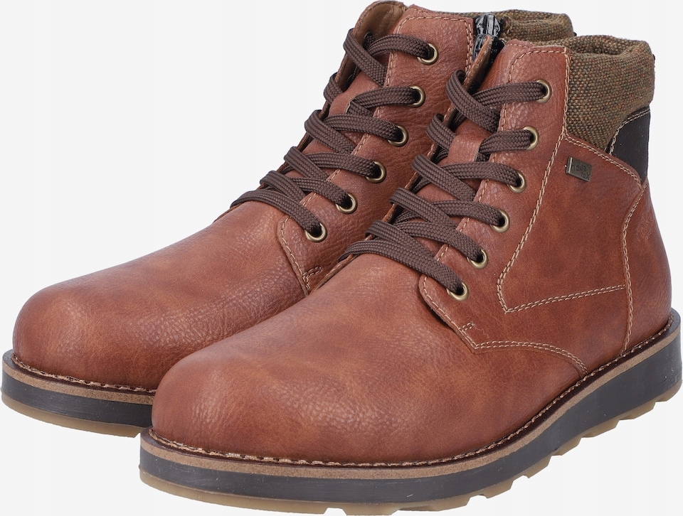 Rieker Pánské Hnědé Kotníkové Boty Se Zipem, Šněrovací, 46 6DA