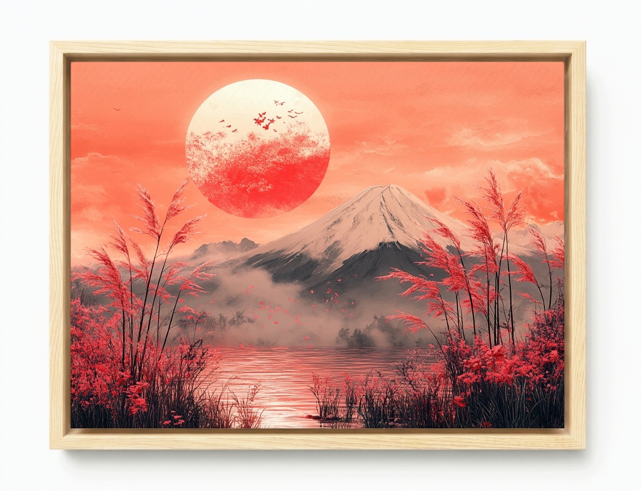 Obraz Rám Americký Box Krajina Japonsko Hora Fuji Fudži 100x75