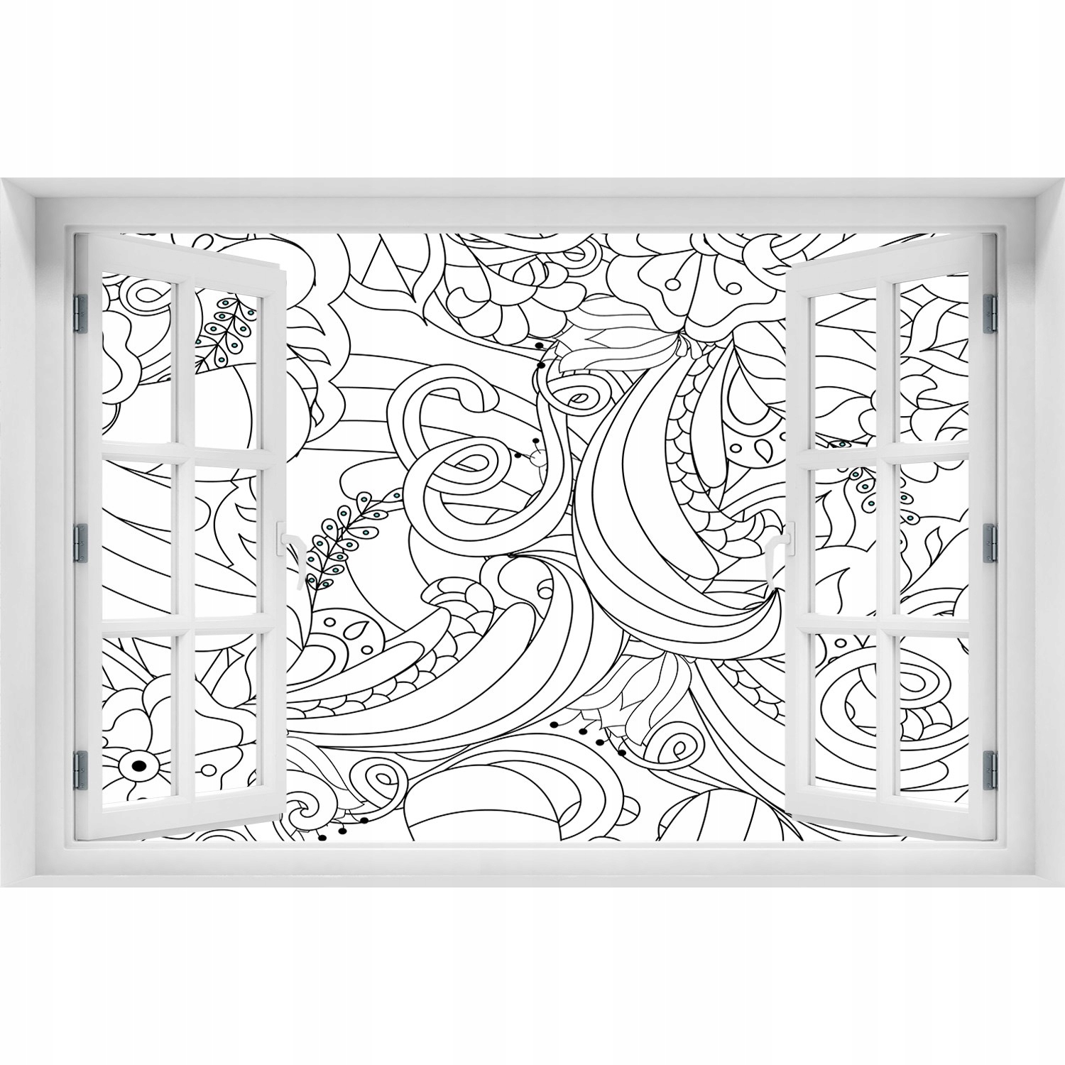 

Naklejka 3D Okno na ścianę Ornamenty 120x80