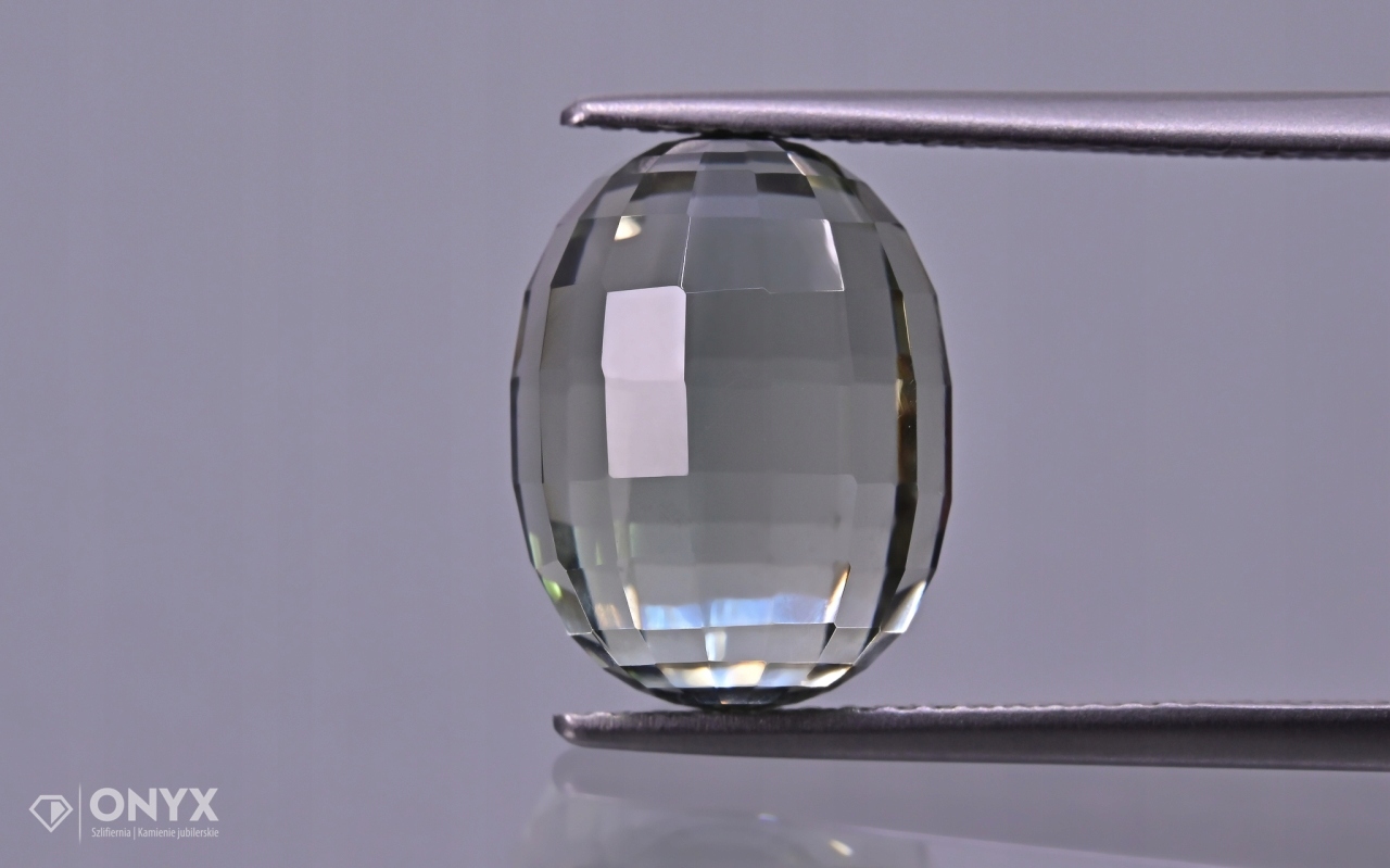 Prasiolit fasetovaný ovál 13x10 mm