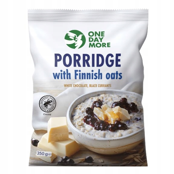 Levně One Day More Ovesná Kaše s bílou čokoládou a černým rybízem