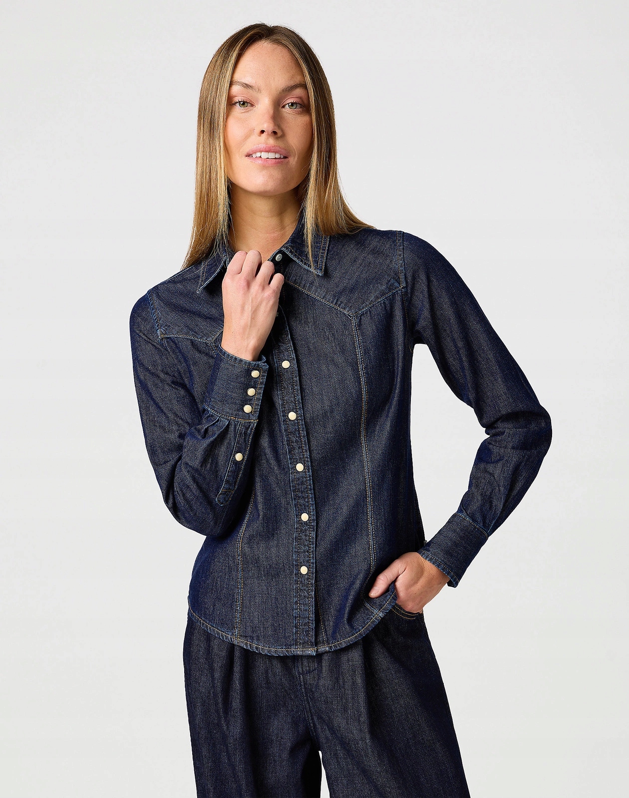 Dámská košile Wrangler Exag Yoke Shirt Saddle 112362846 S