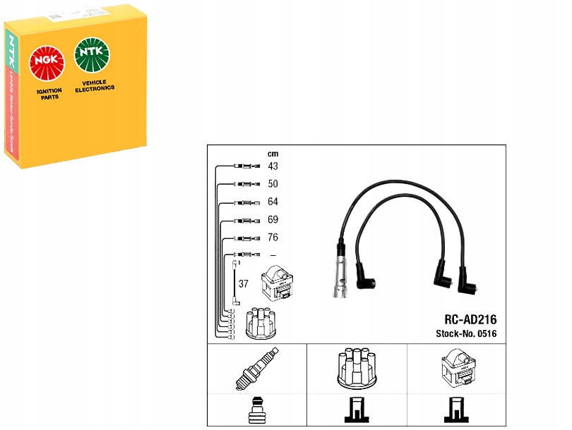 Sada Zapalovacích Kabelů Audi 100 200 80 90 Ca Asistent Kolize #34