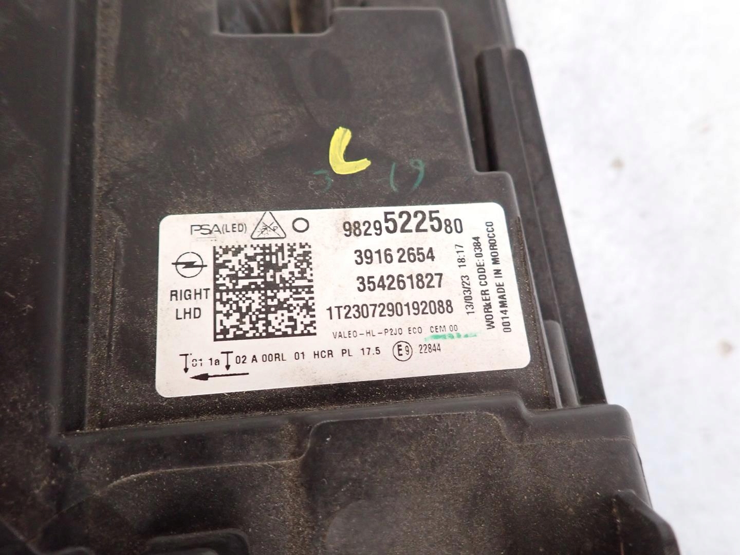 light front front right OPEL CORSA F 2019- FULL LED 39162654