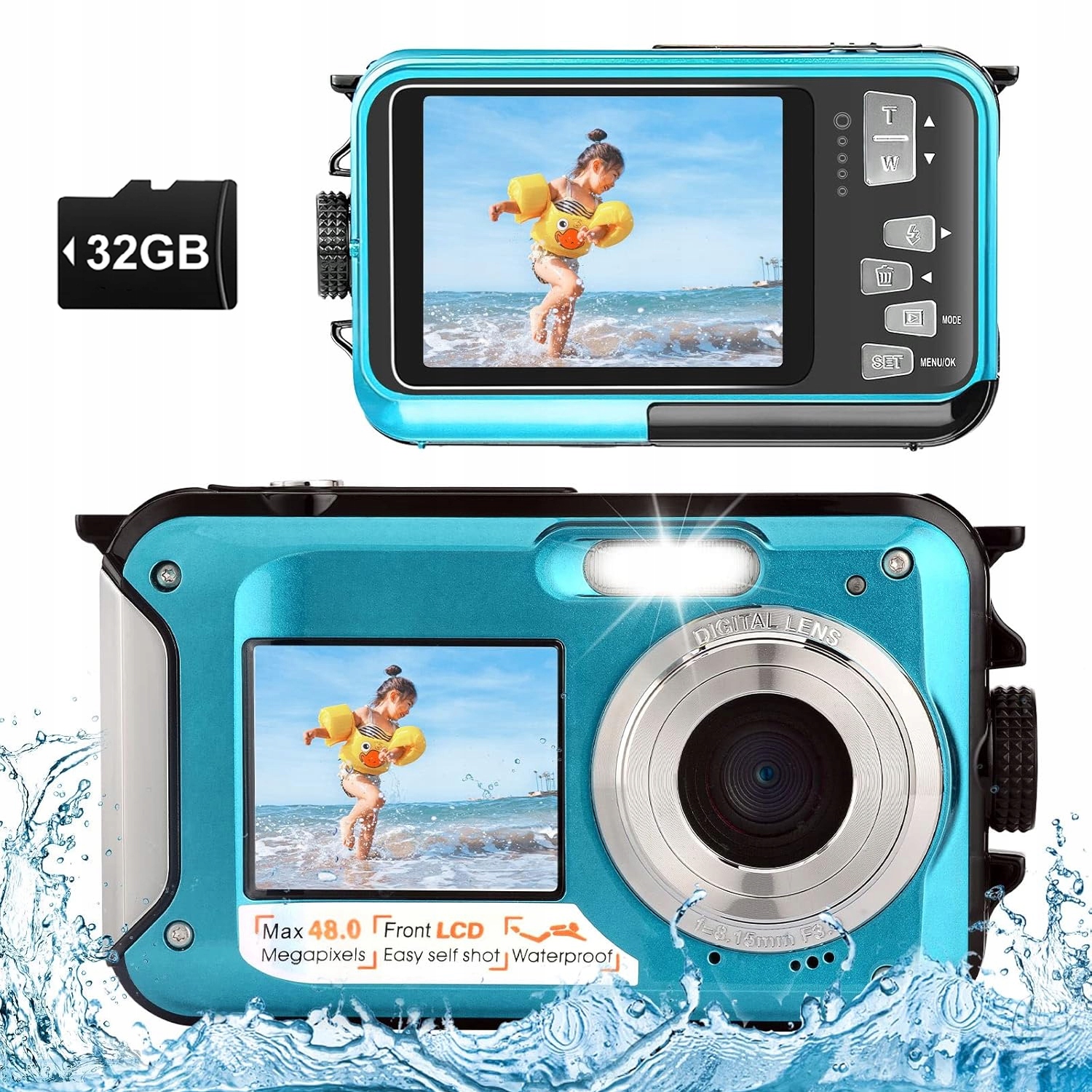 Digitální Podvodní Fotoaparát 3.5 M 4K 48 Mp Fotoaparát S 32 Gb Kartou