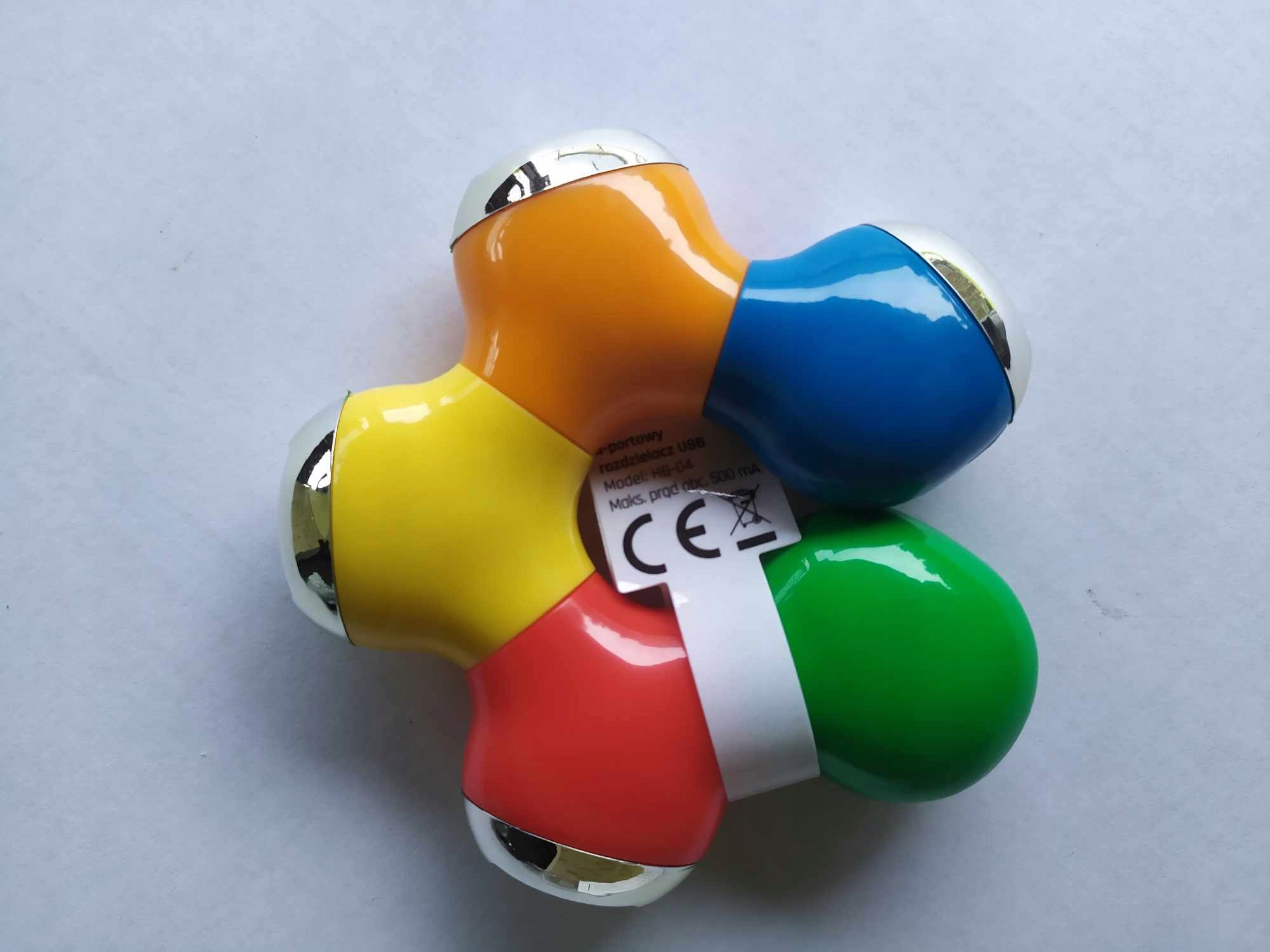 Hub 4-portowy rozdzielacz Usb Obrotowy Kolorowy