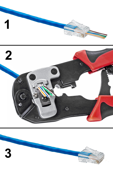 Zaciskacz wt RJ45/8P8C przelotowych HANLONG HT-580ER Marka Hanlong