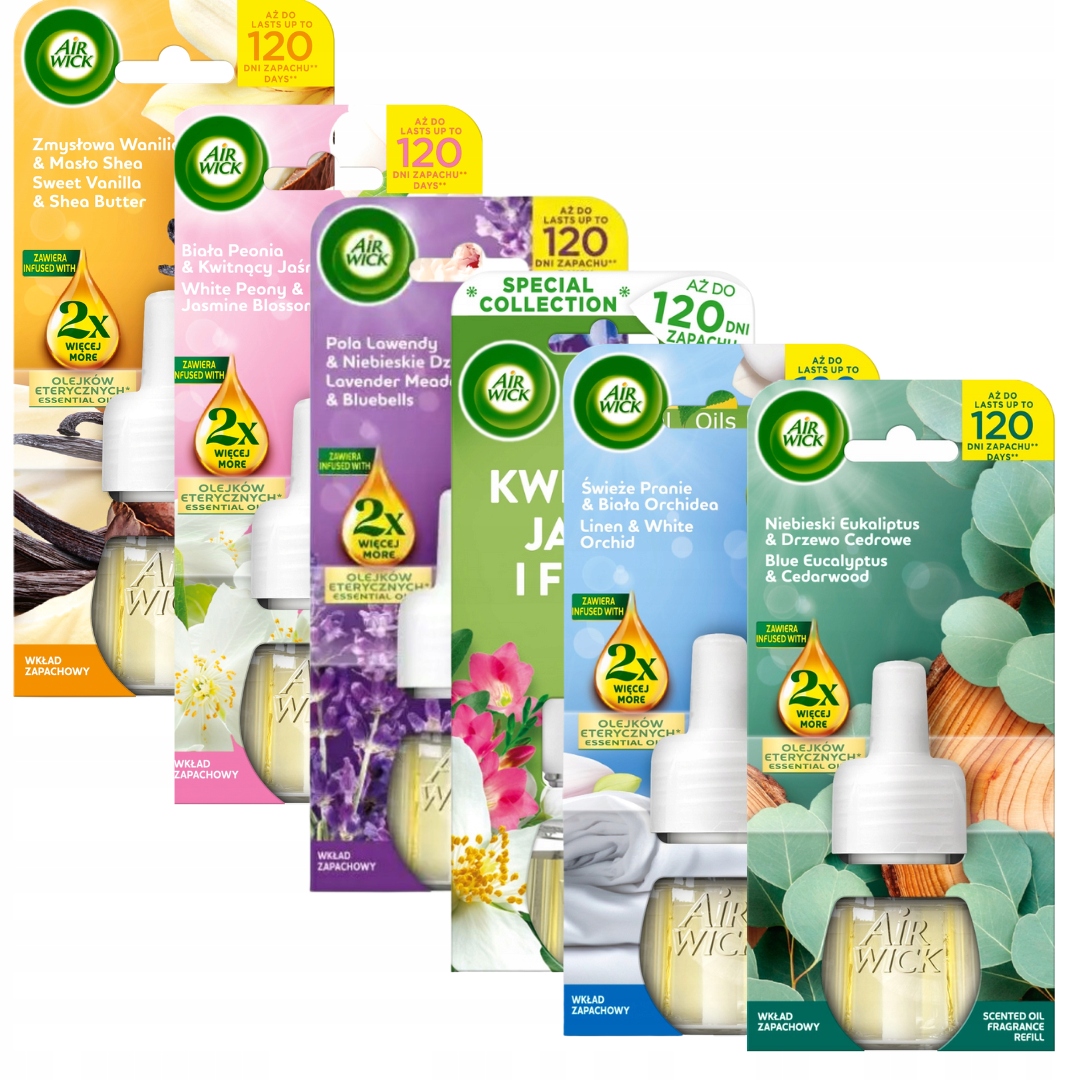 Levně Air Wick Elektrická náplň Zásoba MIX vůní Sada 6 x 19 ml