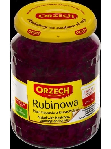 5 x Ořechový salát Rubínové bílé zelí s červenou řepou 670 g