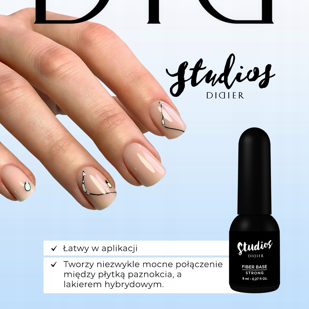 DIDIER LAB ZESTAW MOCNA BAZA FIBER + TOP COAT SUPER SHINY Marka Didier Lab