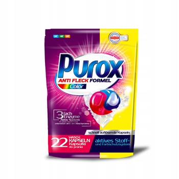 

Purox Anit Color 22 dwukomorowe kapsułki do prania