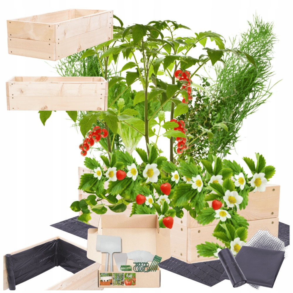 Záhon zeleninová zahrada dřevěná krabice impregnace pařeniště květináč 18x80x30 Eko