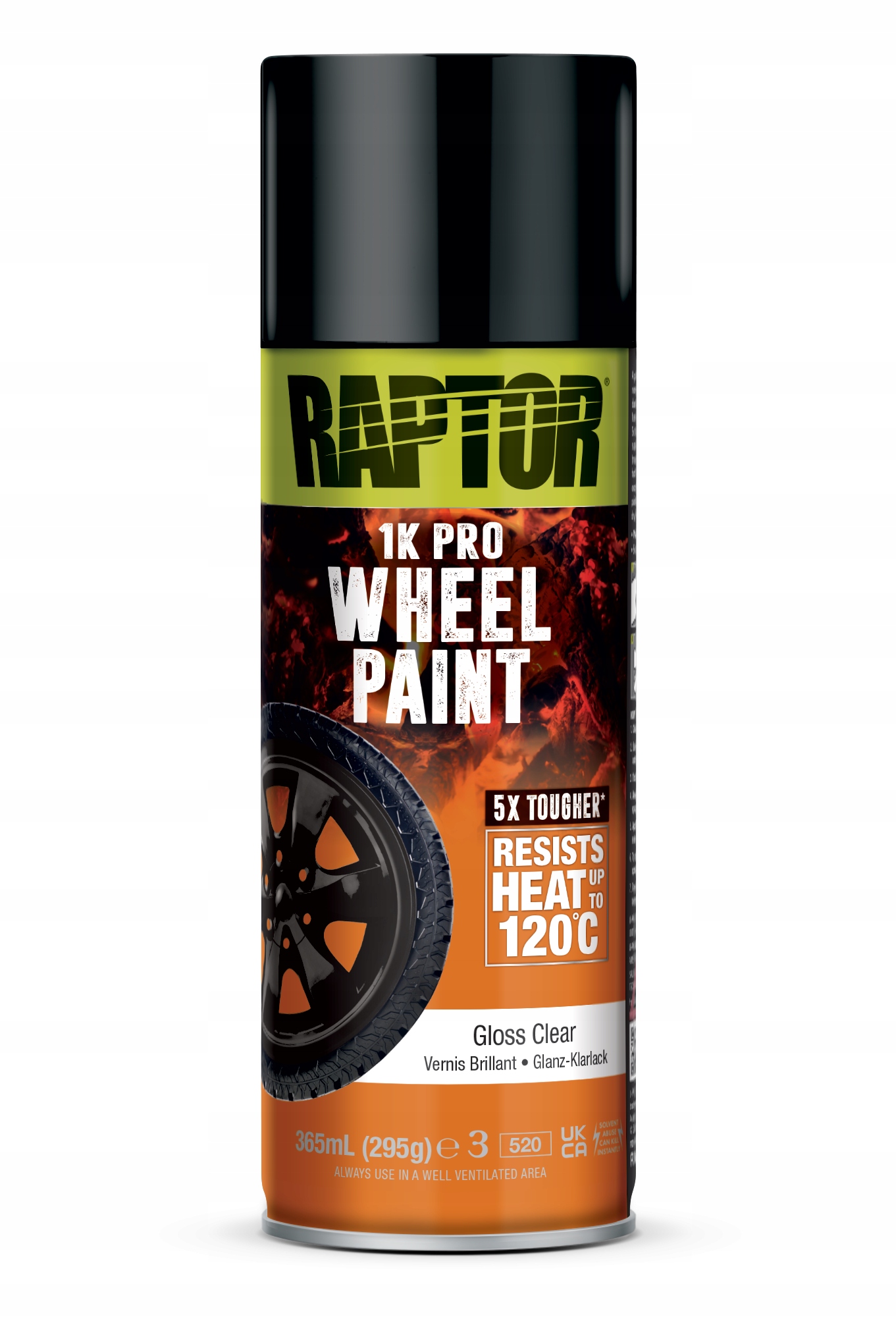 Raptor Lakier Spray do felg Bezbarwny Połysk 120°C
