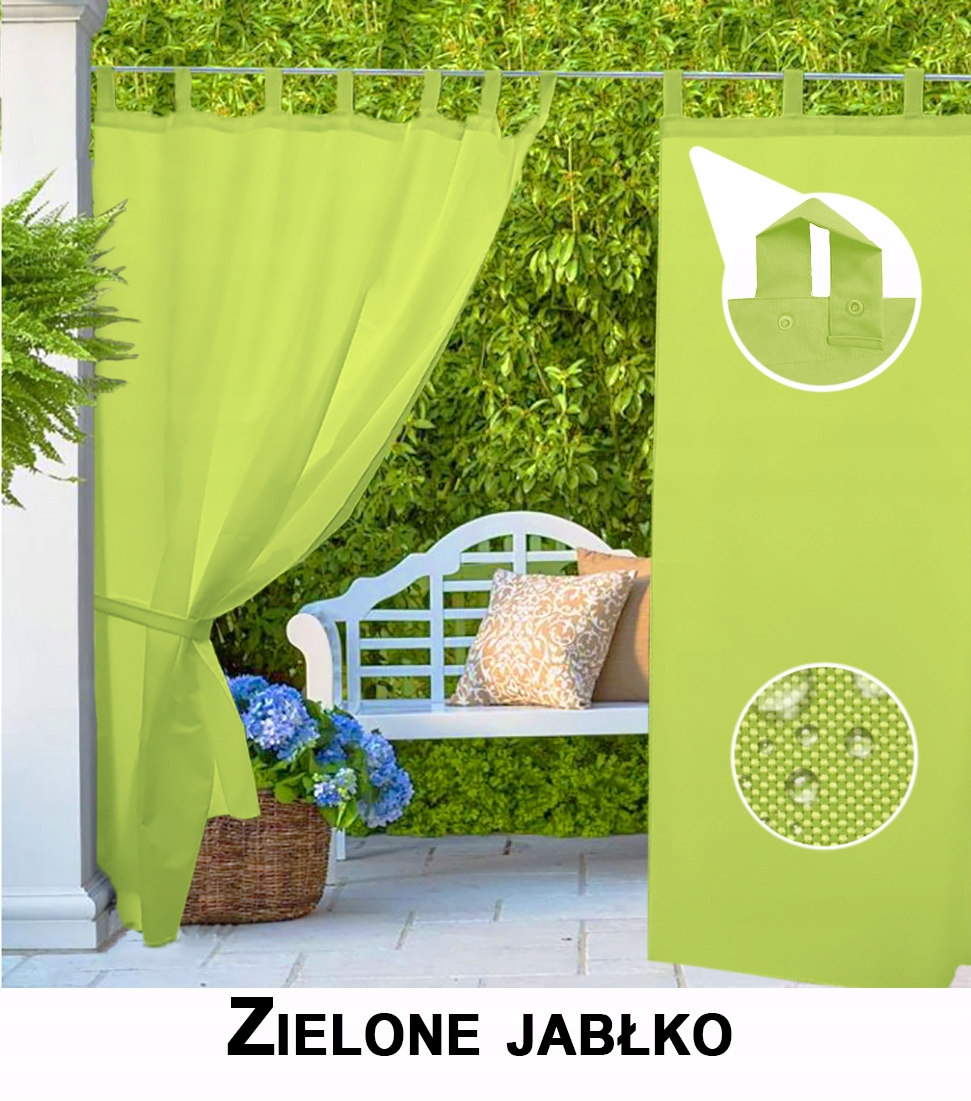 ZASŁONY OGRODOWE WODOODPORNE szelki odpinane 270 cm Typ pawilon